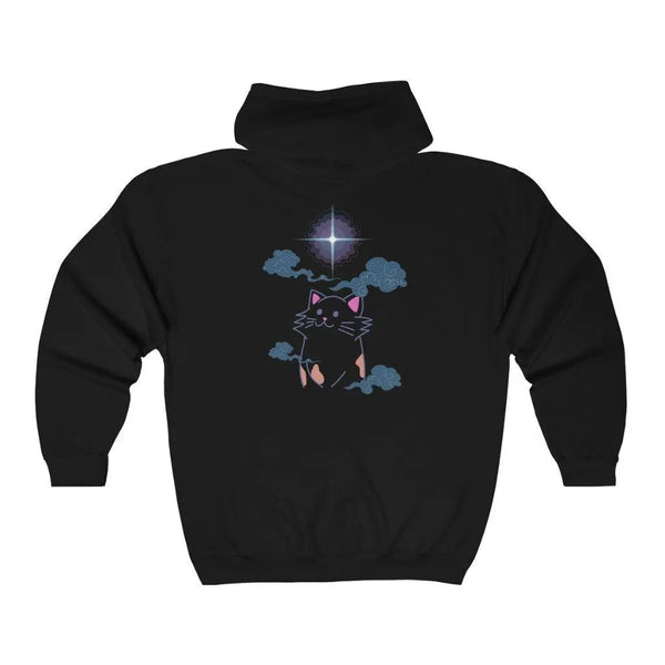 space kitty zip up hoodie Printify