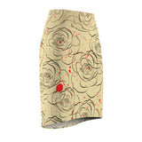 Splattered rose Pencil Skirt Printify