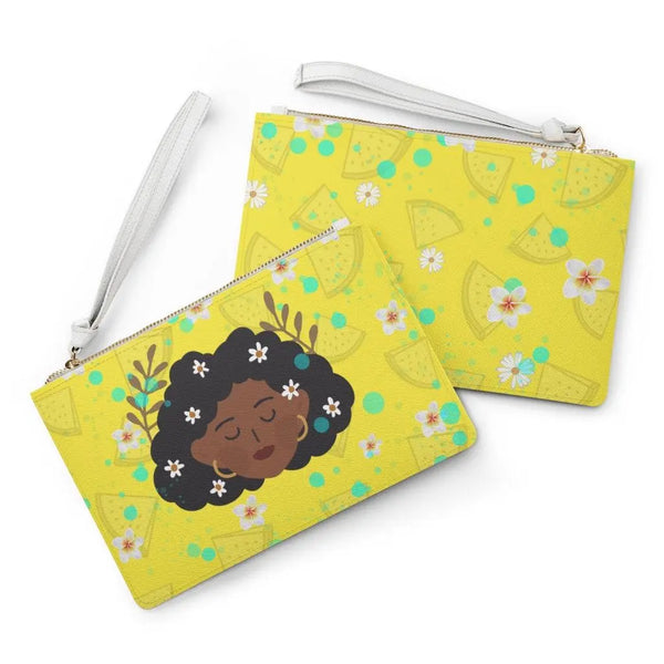 Pineapples and daisies clutch Printify