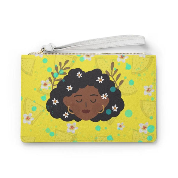 Pineapples and daisies clutch Printify