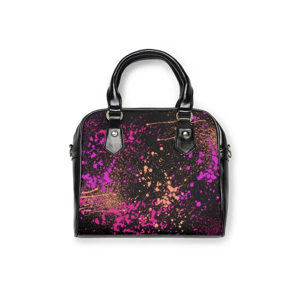 Magenta paint splatter hand bag Chocolate Sushie Graphics