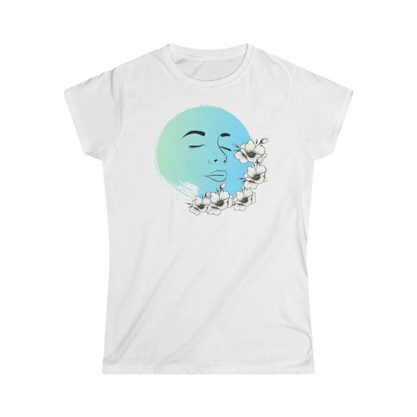 Her blue face slim tee Printify